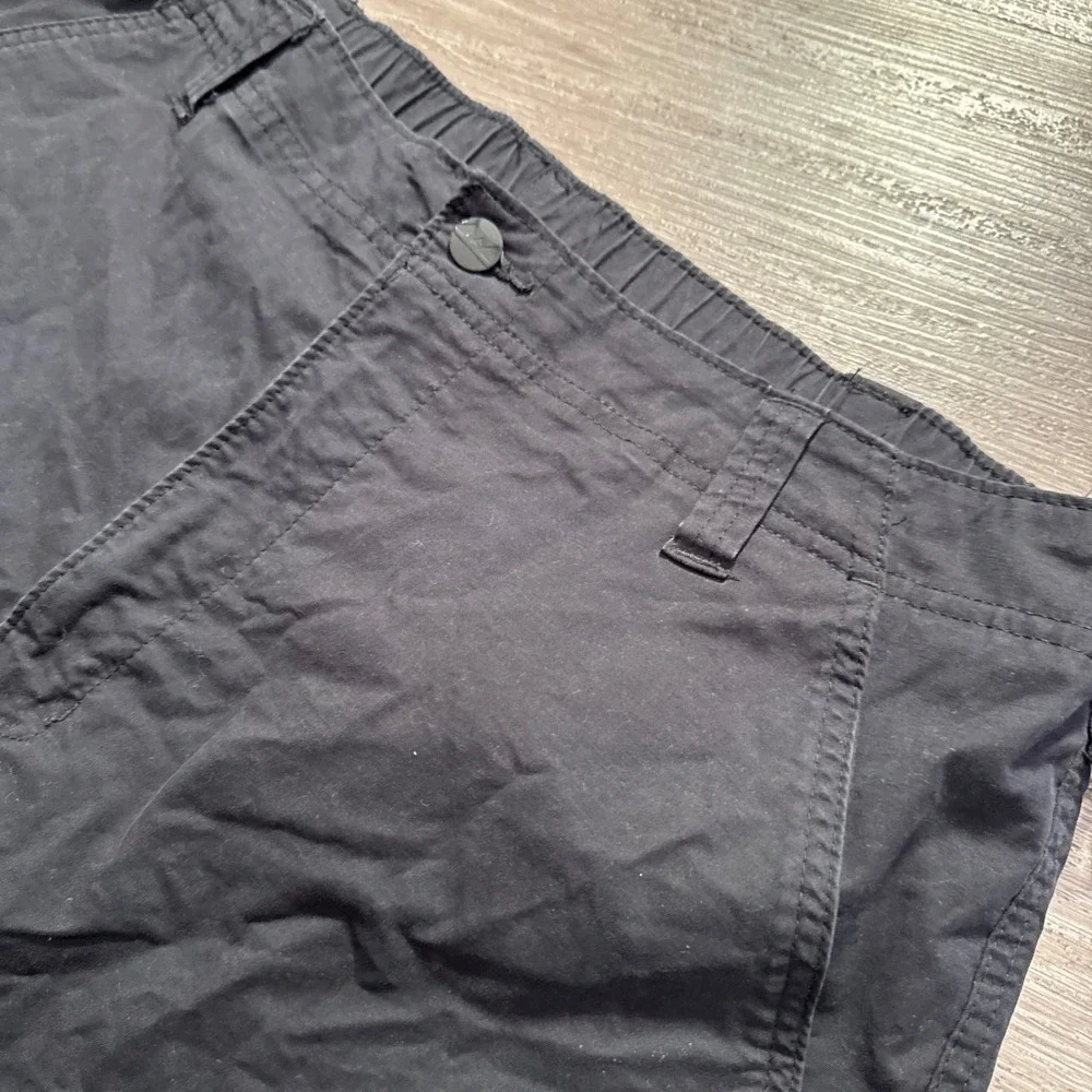 Wrangler Cargo Shorts Mens 38 Black Cotton Blend Hiking Fishing 8